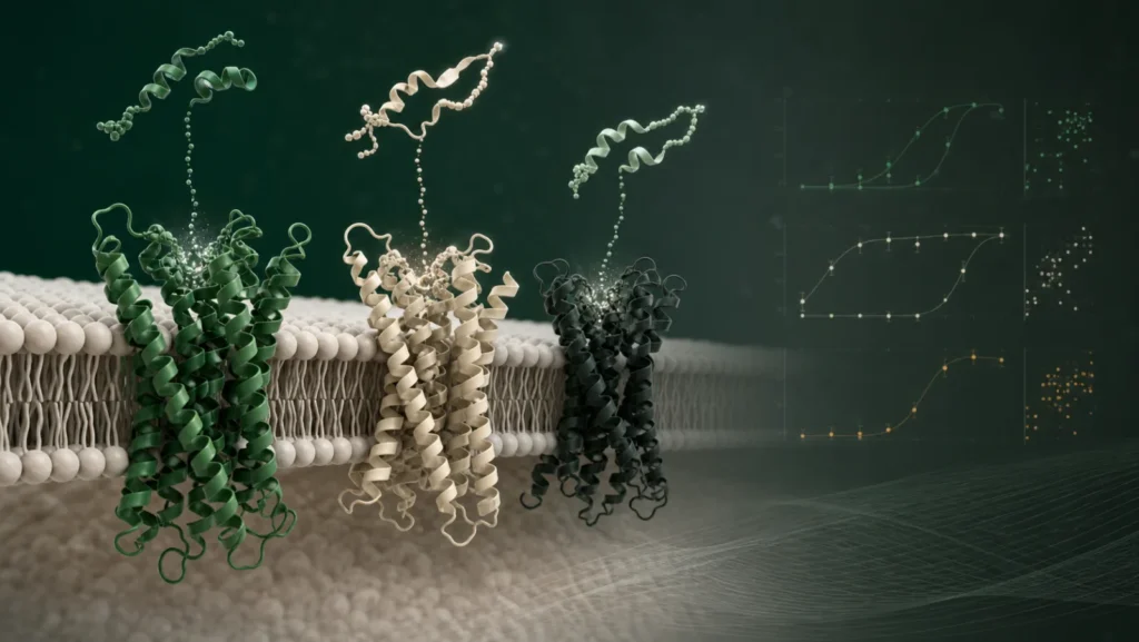 GLP-1 GIP and glucagon receptors compared in incretin research