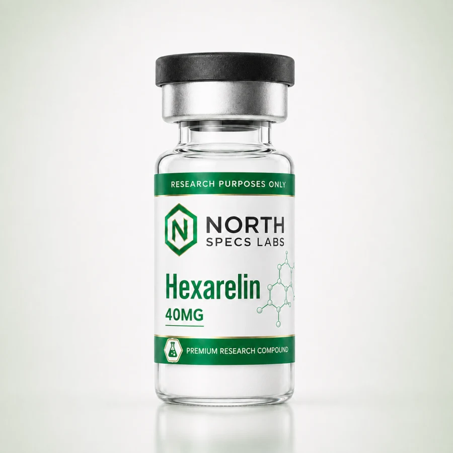 North Specs Labs Hexarelin 40mg research peptide vial