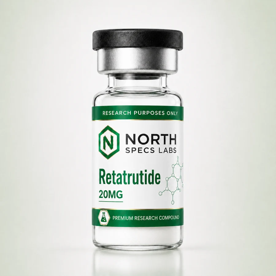 North Specs Labs Retatrutide 20mg research peptide vial